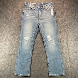 Seven7 Fashion Jean Womens Size 4 30x26 Cropped Fashion Distressed Clean Hem